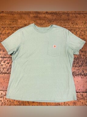 Carhartt Men’s Light Mint Green Short-Sleeve Pocket Tee